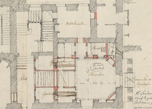 Plan ancien du Château de Versailles, O/1/1772, dossier 3, n°3. Projet VERSPERA